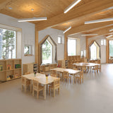 Smrkový dětský stůl Čtverec.