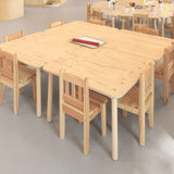 Smrkový dětský stůl Čtverec.