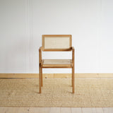 Dubová jídelní židle s ratanovým sedákem Wien.