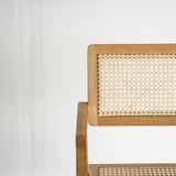 Dubová jídelní židle s ratanovým sedákem Wien.