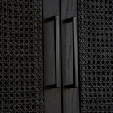 Černá dubová komoda s ratanem Donau.