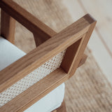 Dubová jídelní židle s čalouněným sedákem Wien.