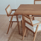 Dubová jídelní židle s čalouněným sedákem Wien.