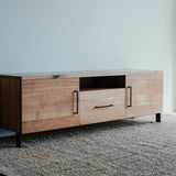 Oak TV table Hoch.